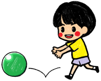 ボールを追いかける子どものイラスト ボールを追いかける子どものイラスト
